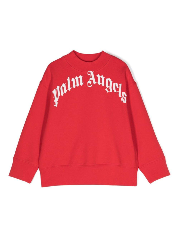 Red sweatshirt for boys with logo
