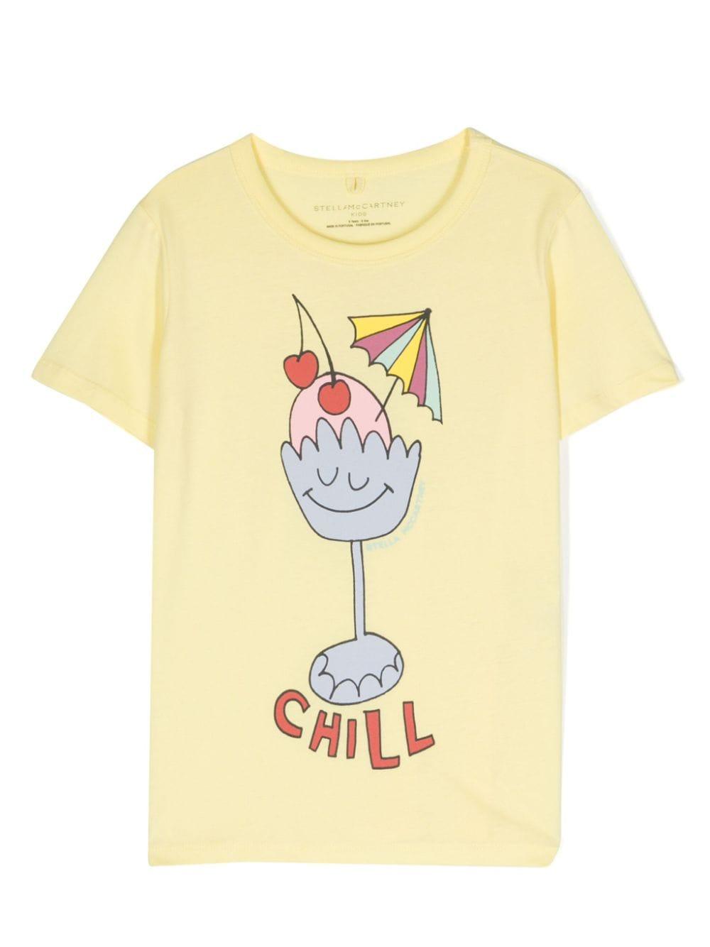 Yellow t-shirt for children with print