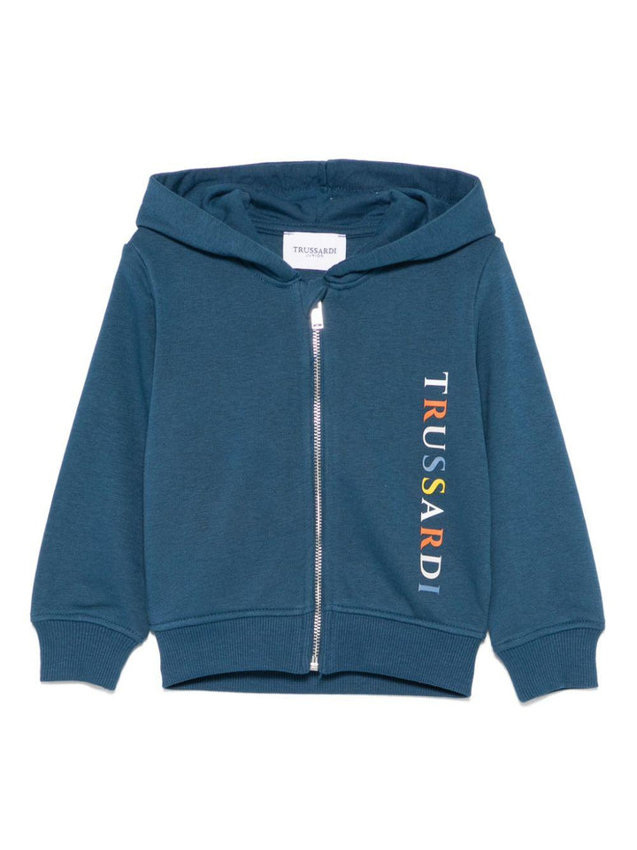 Ocean Blue Baby Sweatshirt with Logo