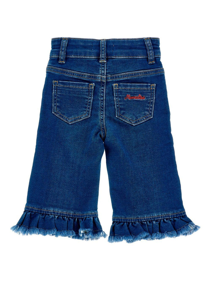 Jeans blu scuro per bambina 19F417NP6043 0055 Monnalisa Kids 