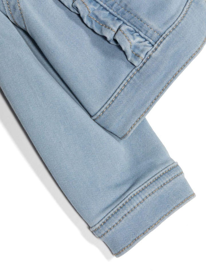 Giacca azurro per neonata in denim
