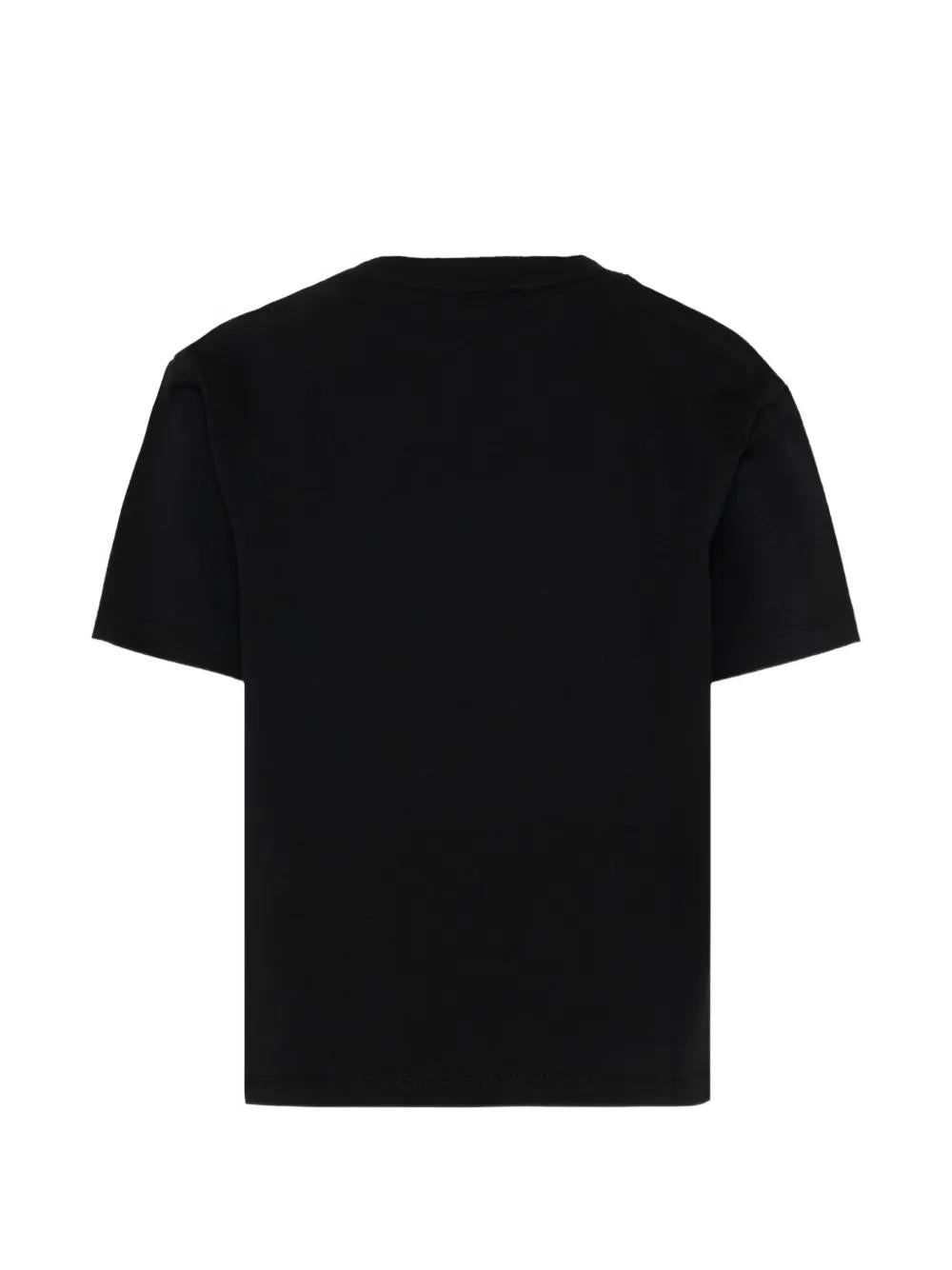 T-shirt nera per bambino S6MSJUTH001 11088 Msgm Kids 