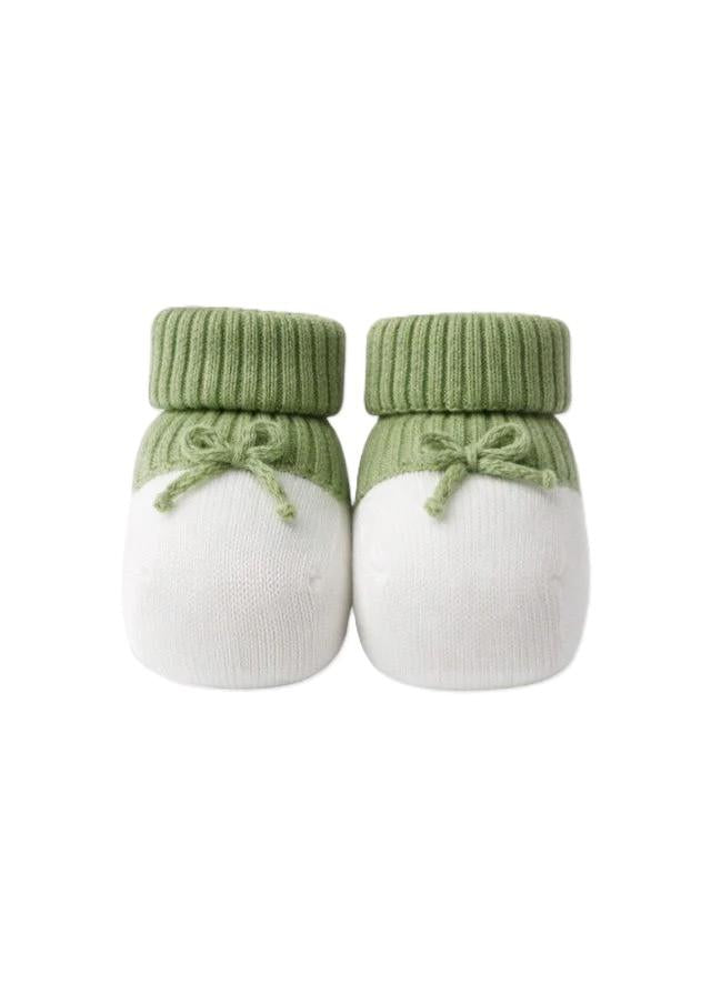 Babbucce bianche/verde per neonato FF7583414470 1031 Colorichiari Kids 