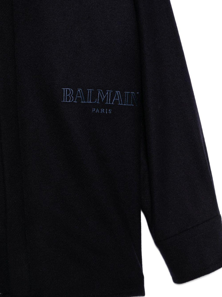 Camicia nera per bambino BX5P20I0283 621 Balmain Kids 