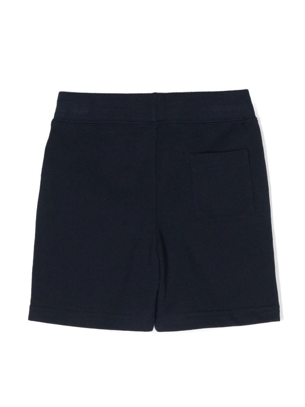 Blue Bermuda shorts for boys with logo