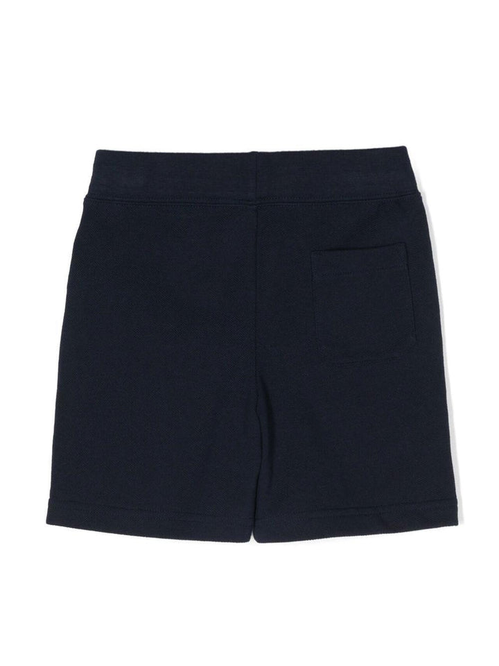 Blue Bermuda shorts for boys with logo