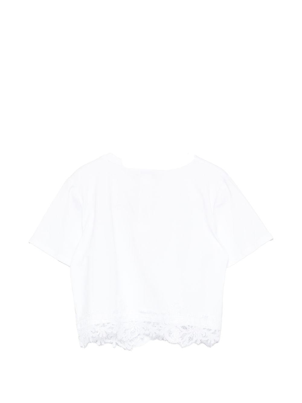 T-shirt bianca per bambina 261GJ2090 00526 Twin Set 