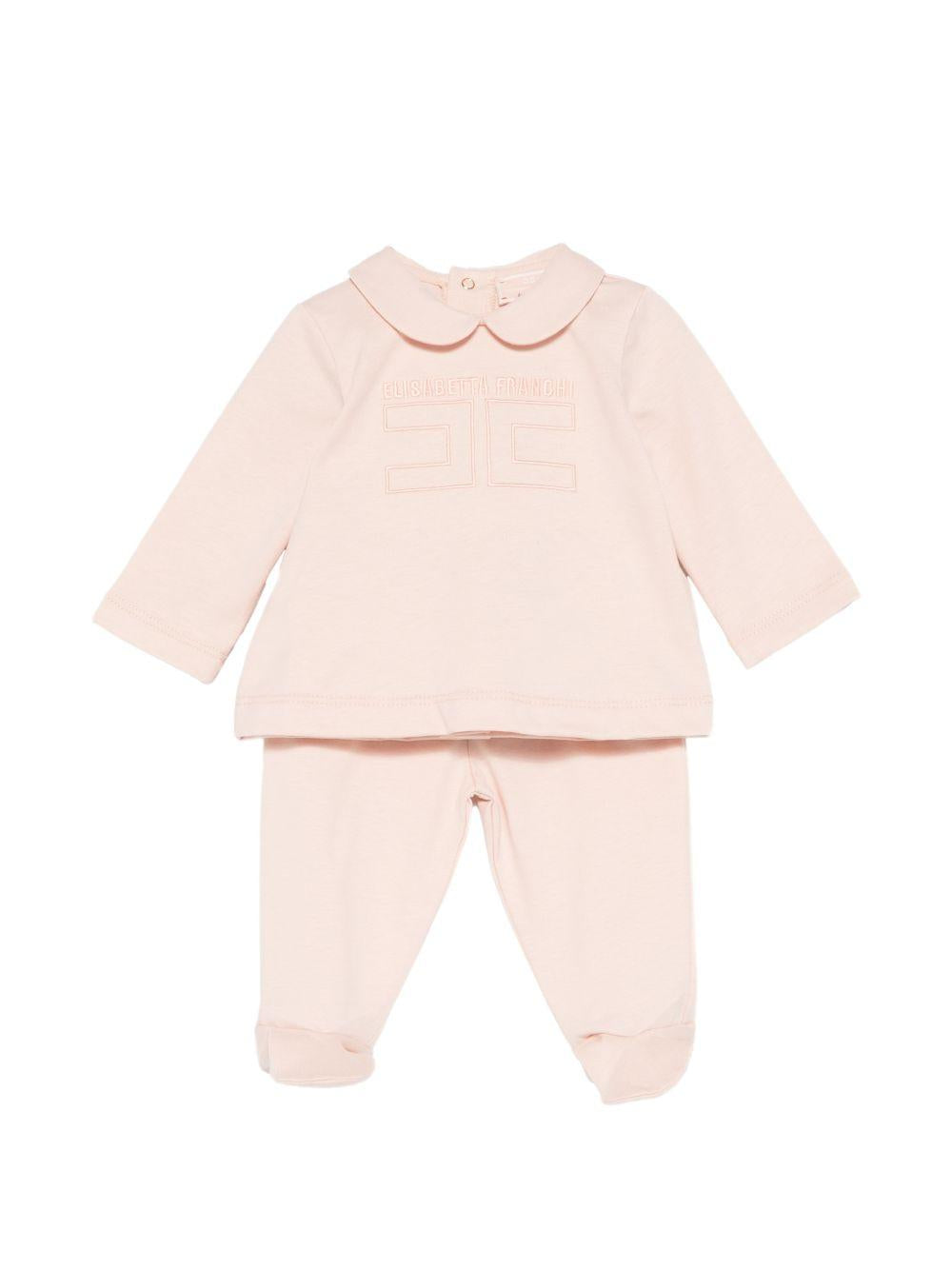 Completo rosa chiaro per neonata ENCD1170JF054 C036 Elisabetta Franchi Kids 