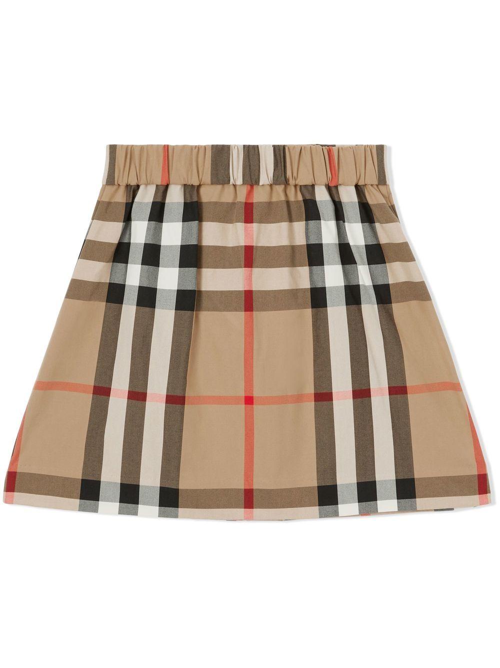 Gonna archive beige per bambina 8061826 A7028 Burberry Kids 