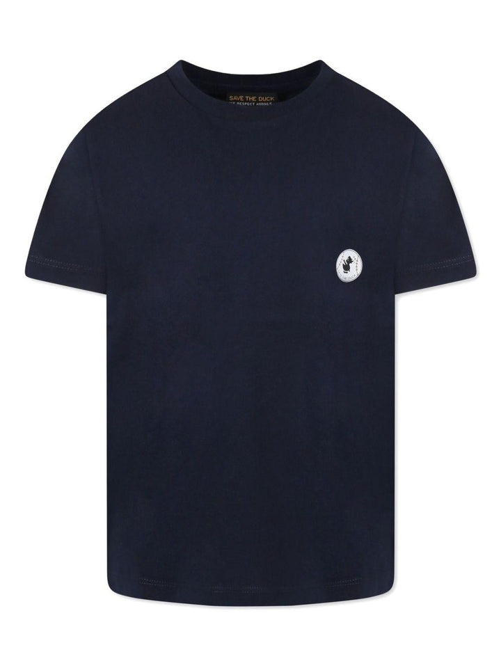T-shirt blu navy per bambino JT1732XBESY22 90000 Save The Duck Kids 