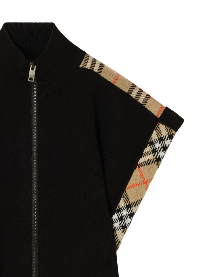 Mantella nera per bambina 8129887 C1462 Burberry Kids 