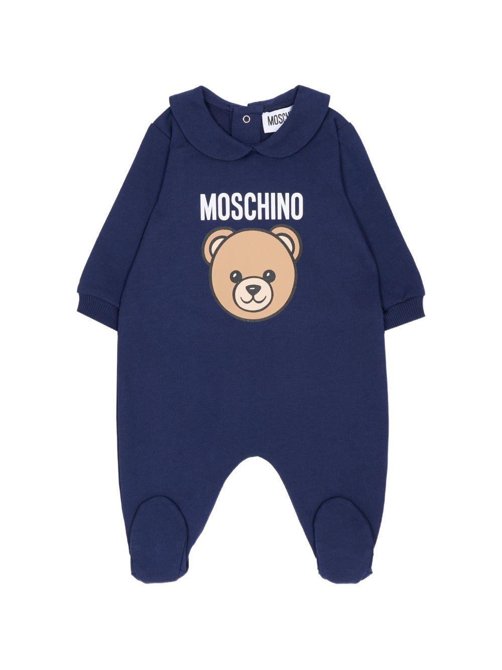 Tutina blu per neonato MUY097LCA19 40016 Moschino Kids 