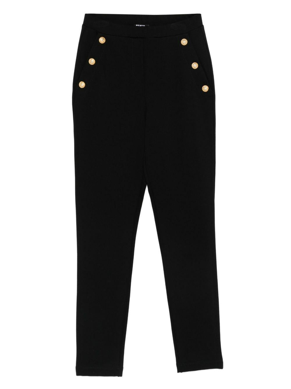 Pantalone nero per bambina BX6C11J0371 930OR Balmain Kids 
