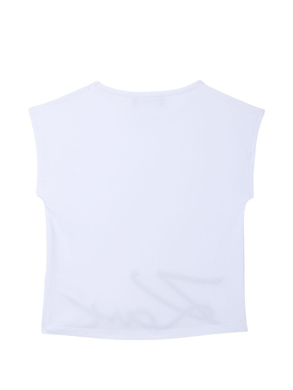T-shirt bianca per bambina Z31164 10P Karl Lagerfeld Kids 