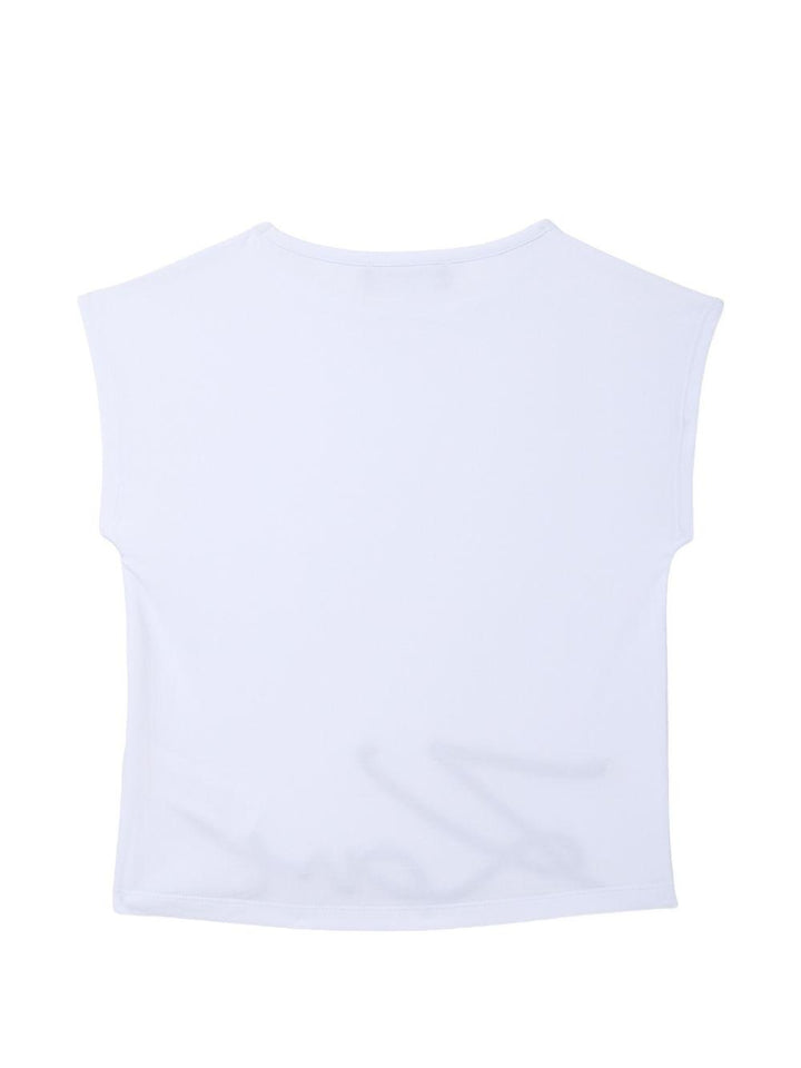 T-shirt bianca per bambina Z31164 10P Karl Lagerfeld Kids 