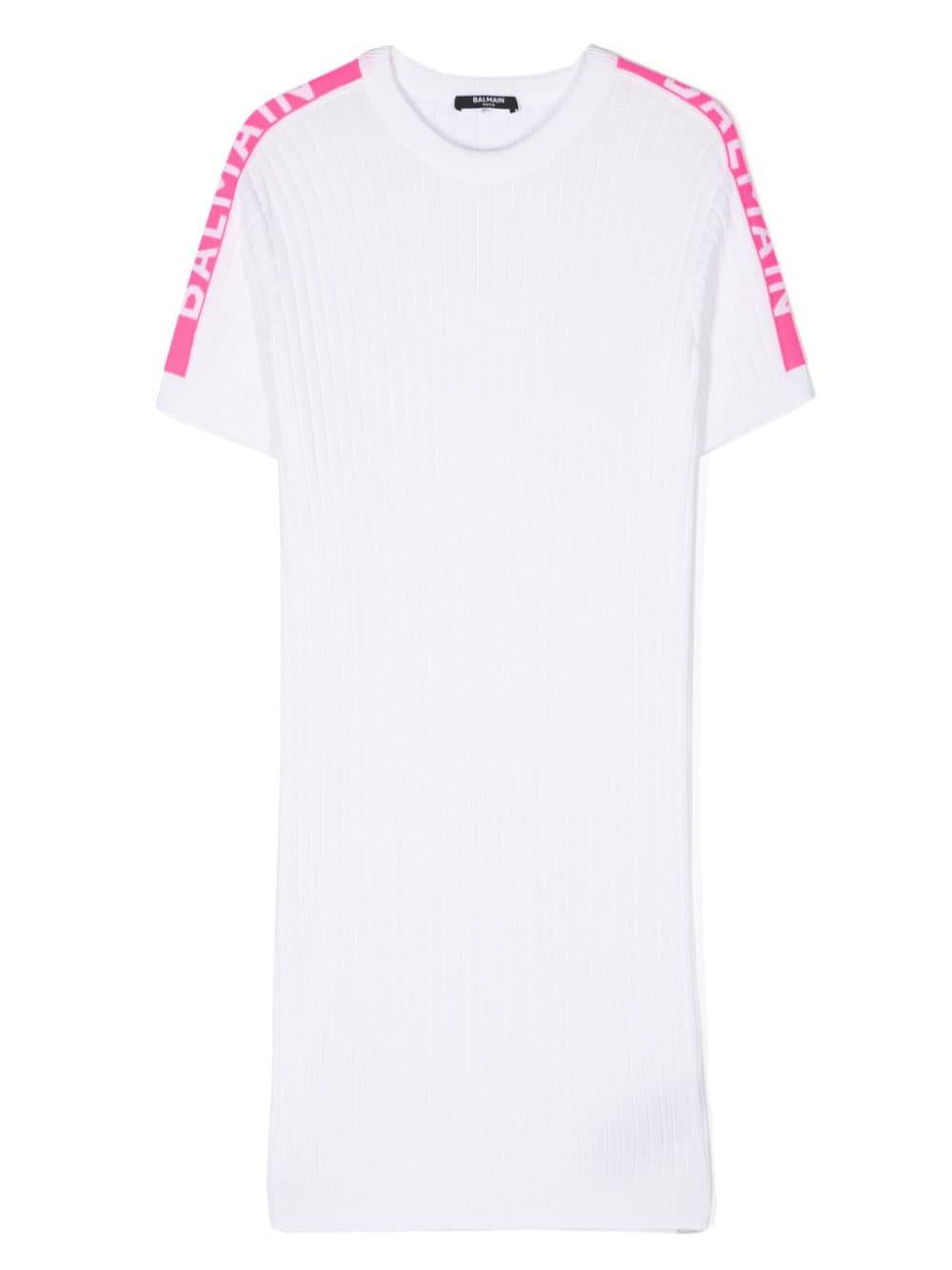 White dress for girls with logo
