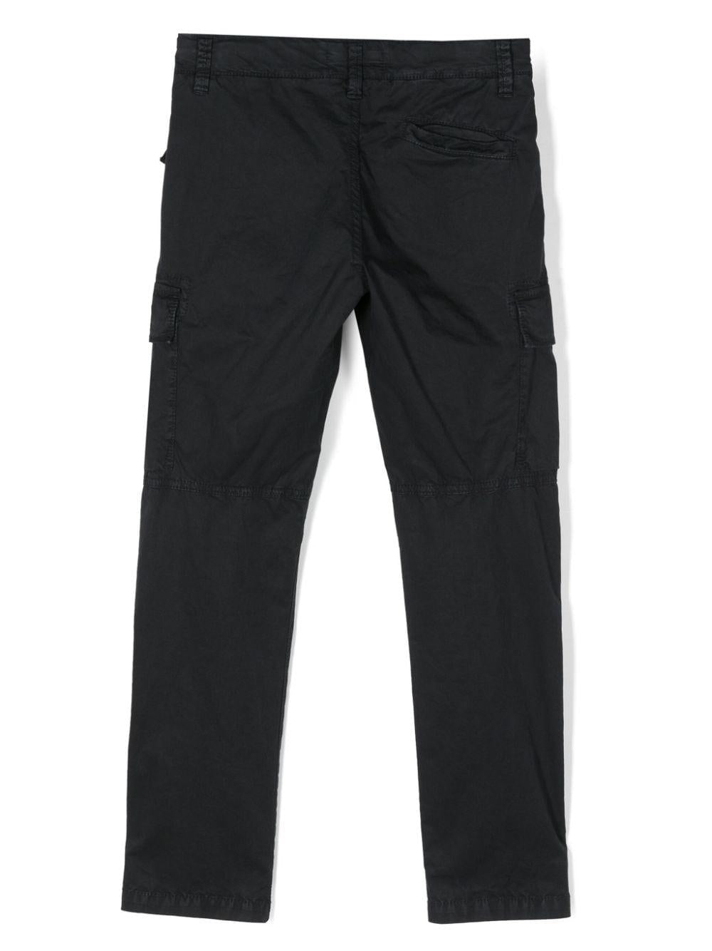 Blue trousers for boys with logo