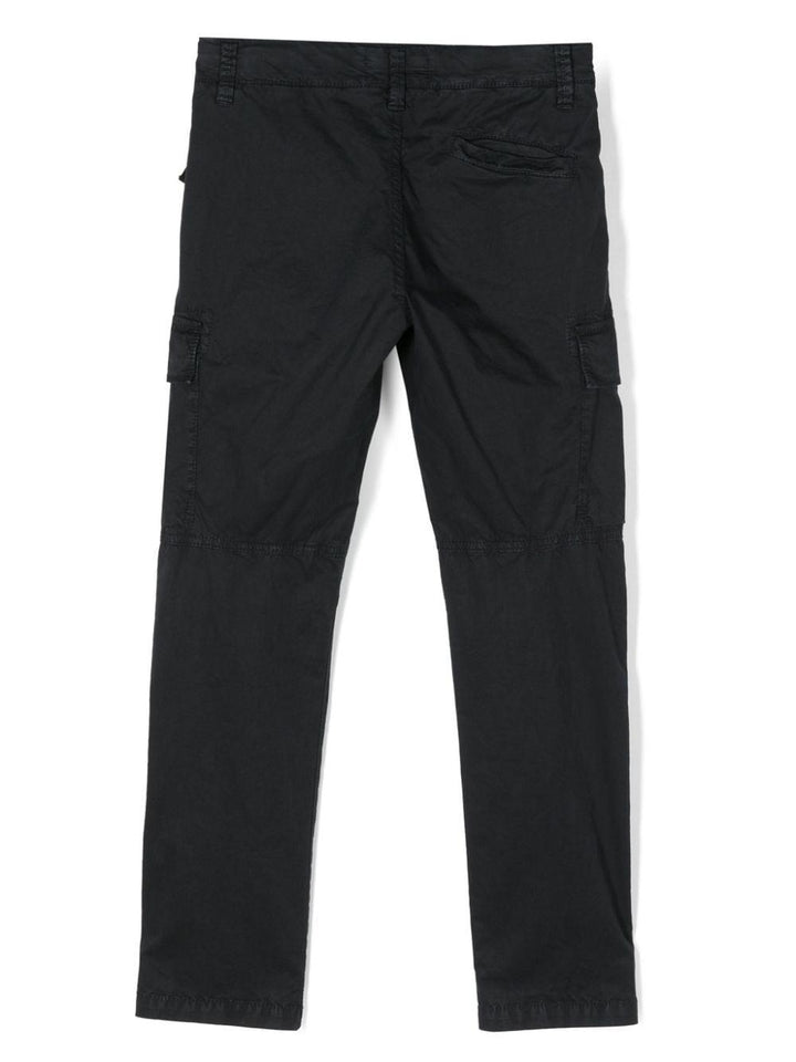 Blue trousers for boys with logo