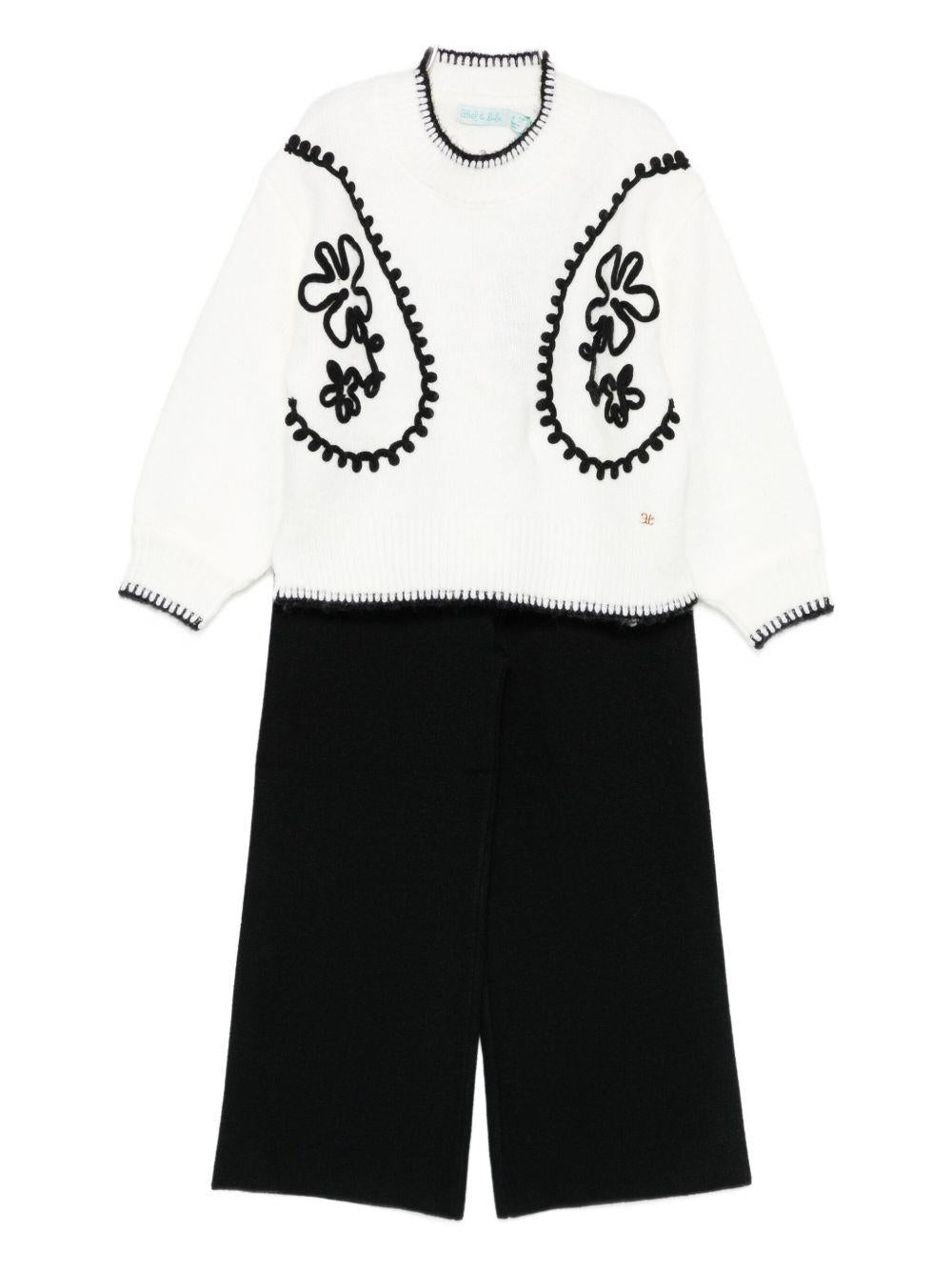 Completo bianco/nero per bambina 5729 002 Abel & Lula 