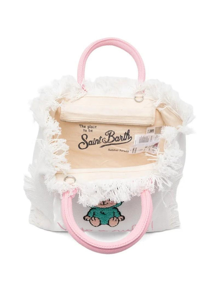 Borsa bianca/rosa per bambina COL0001 02634L MC2 Saint Barth Kids 