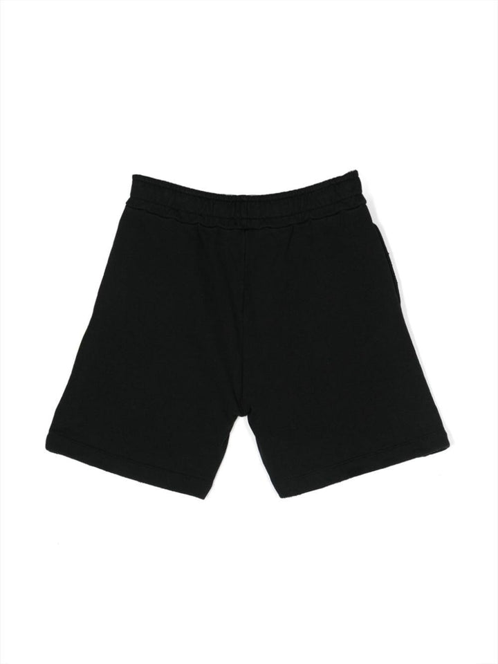 Black Bermuda shorts for boys with logo
