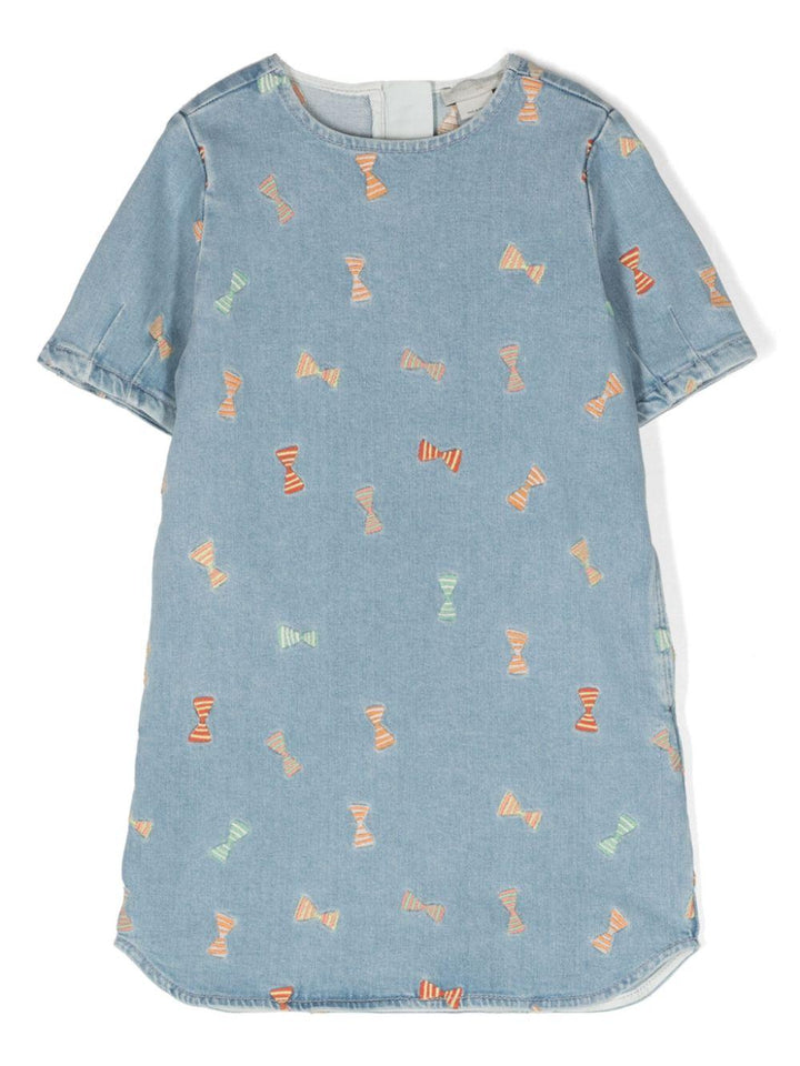 Abito azzurro per bambina in denim