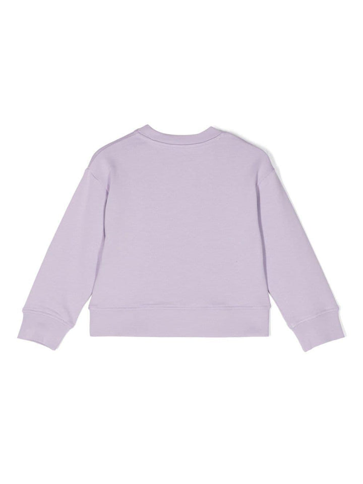 Lilac sweatshirt for girls with print