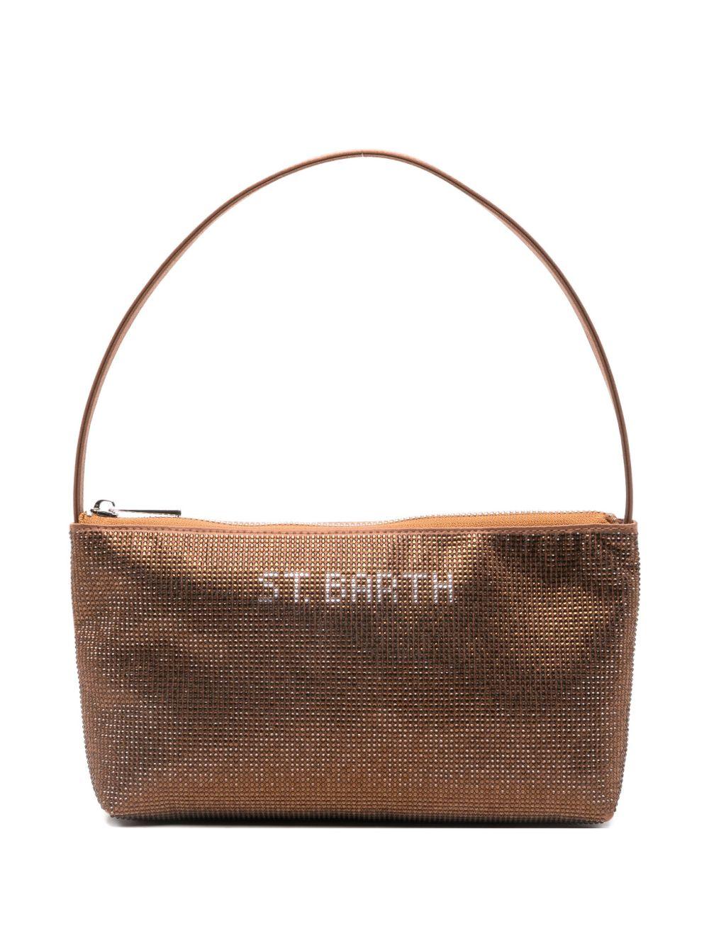 Borsa marrone per bambina STRAS001 00235I MC2 Saint Barth Kids 