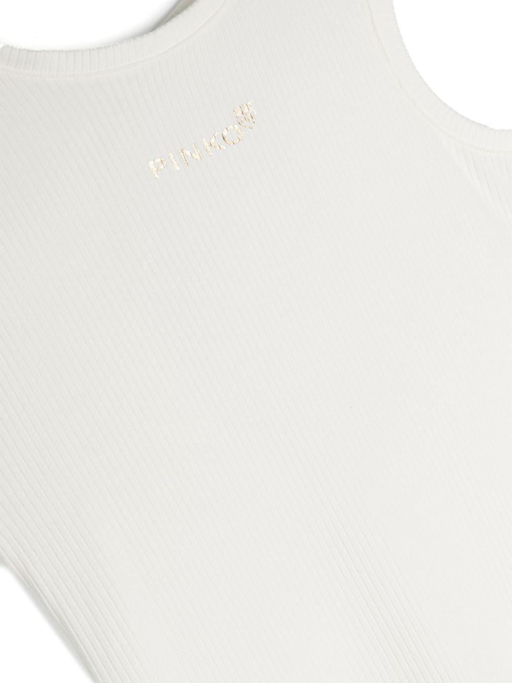 White dress for girls with logo