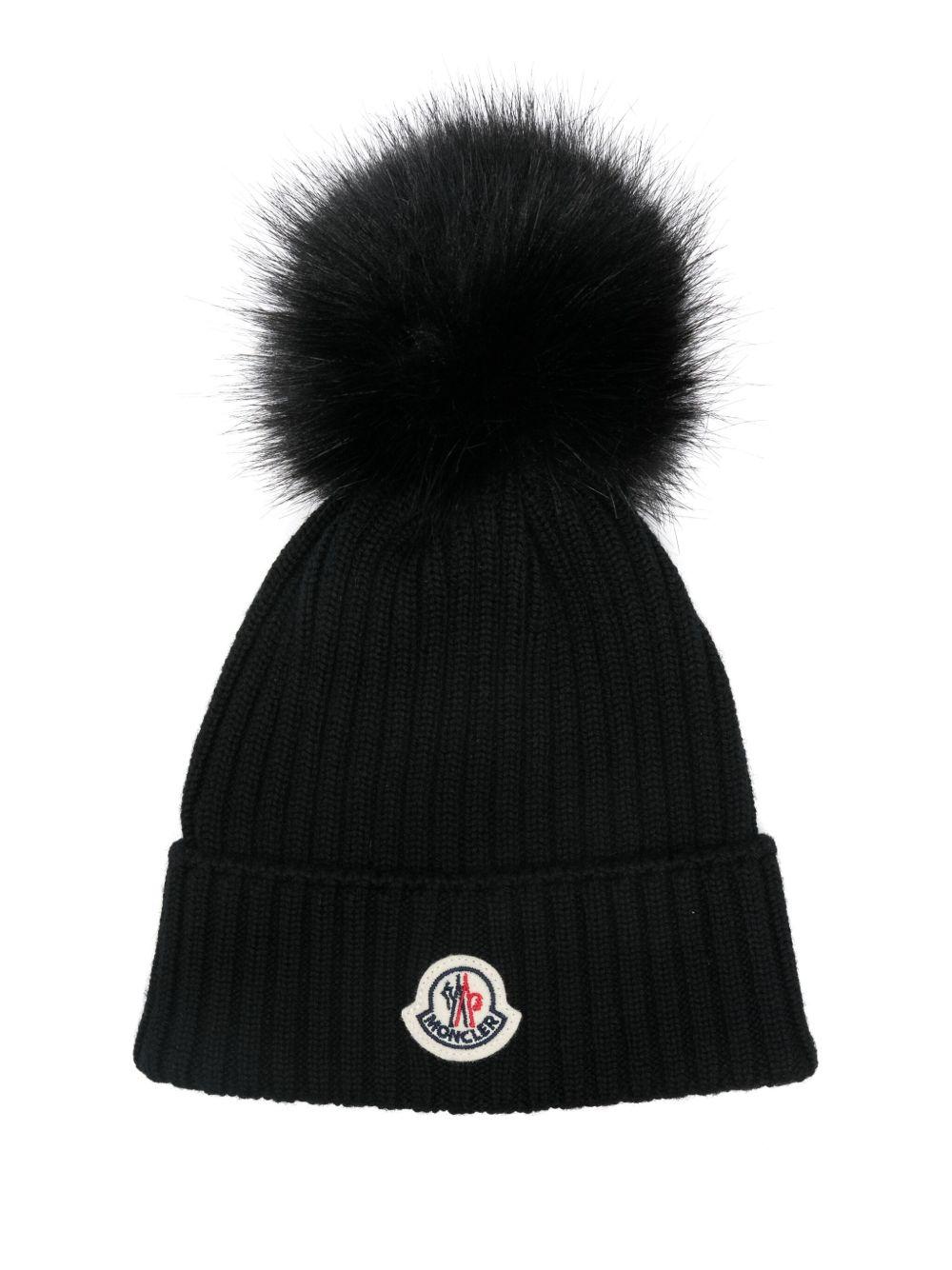 Cappello nero per bambino 9543B00011M1131 999 Moncler Kids 