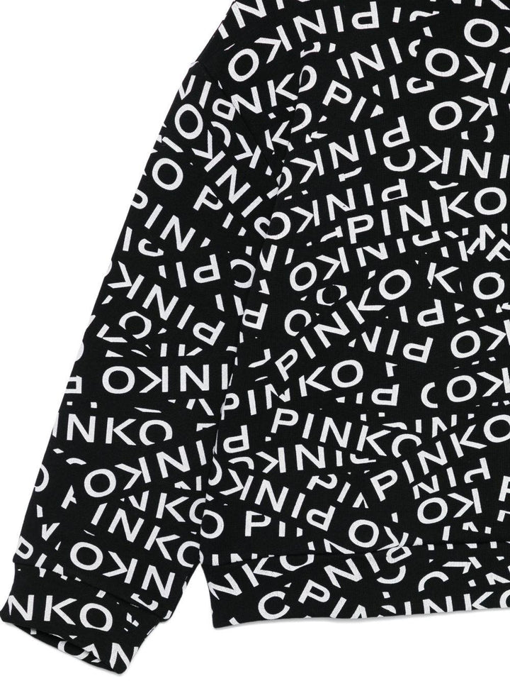 Felpa nera per bambina KFFE017CFE014 D002 Pinko Kids 