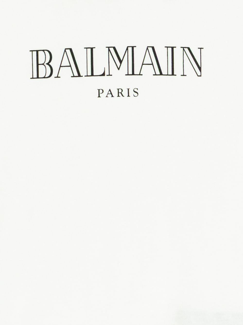 T-shirt bianca per bambino BY8P41Z3672 100NE Balmain Kids 