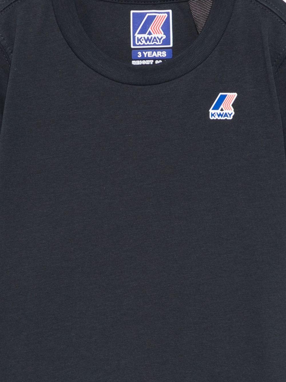 T-shirt blu scuro per bambino K7133YW K89 K-Way Kids 