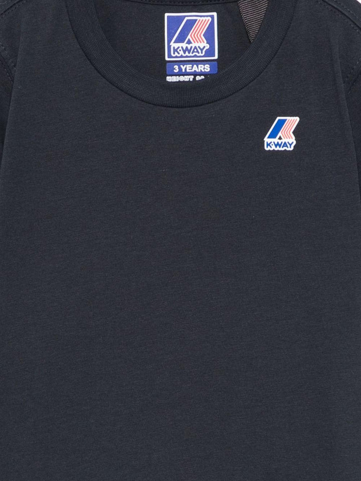 T-shirt blu scuro per bambino K7133YW K89 K-Way Kids 