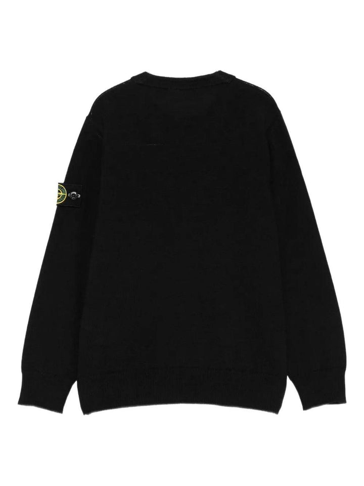 Maglione nero per bambino 65100009S0C04 V0029 Stone Island Kids 
