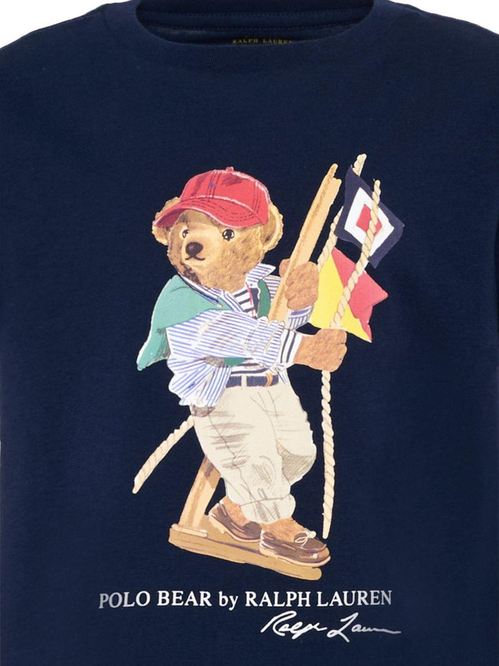 T-shirt blu per bambino 322A12428 001 Ralph Lauren Kids 