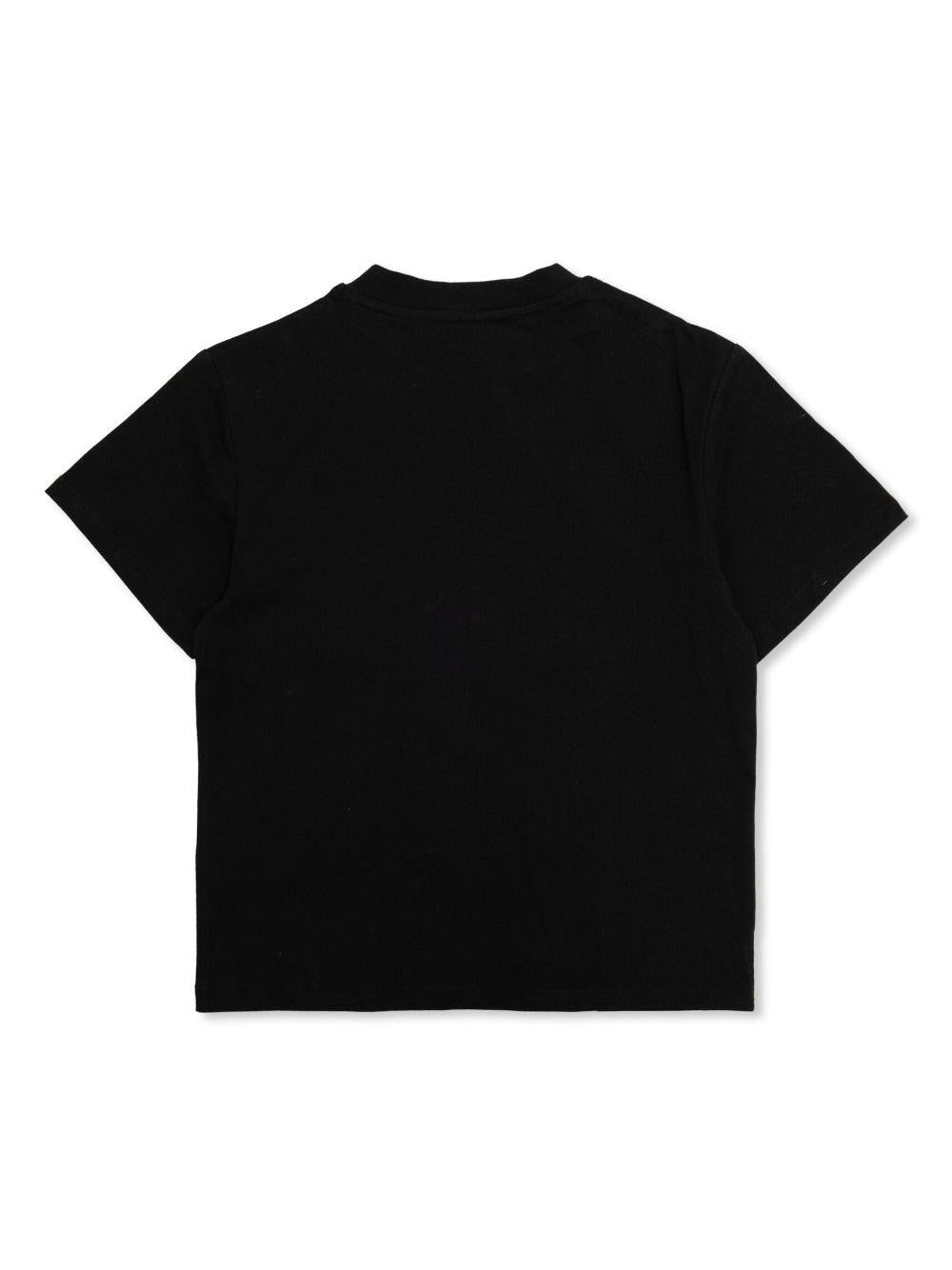 Black T-shirt with print for children