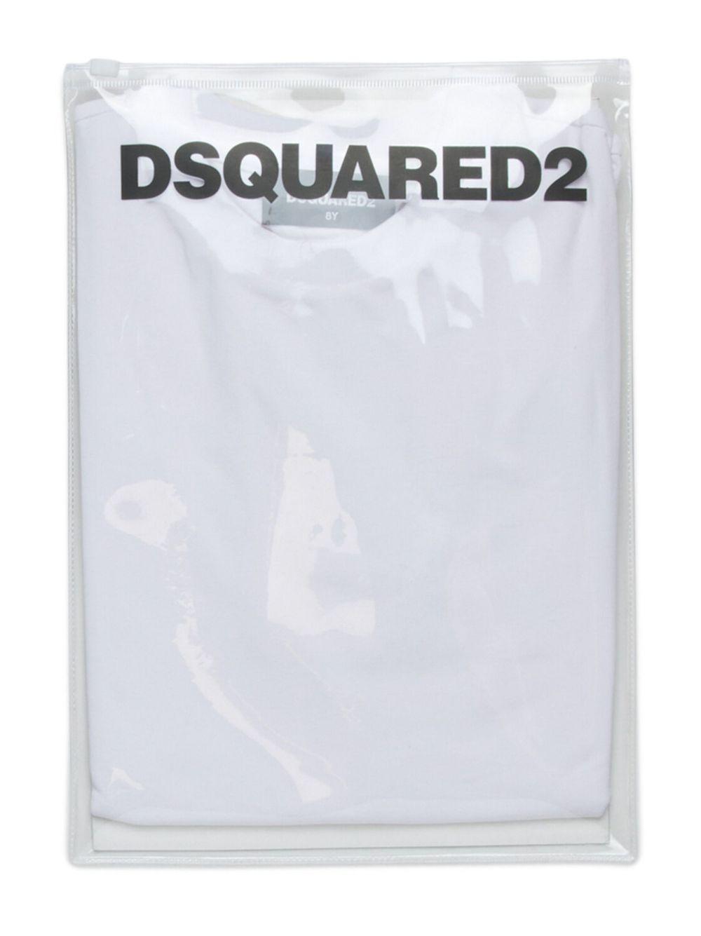 T-shirt bianca per bambino DQ2480D008J DQ100 Dsquared2 Kids 