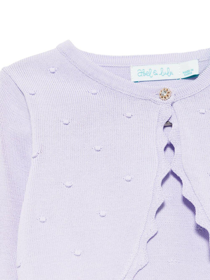 Cardigan viola lilla per bambina