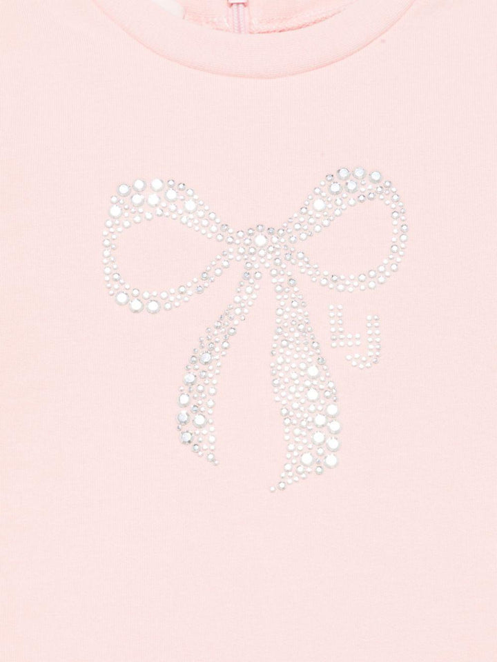 Baby girl blush pink dress with logo