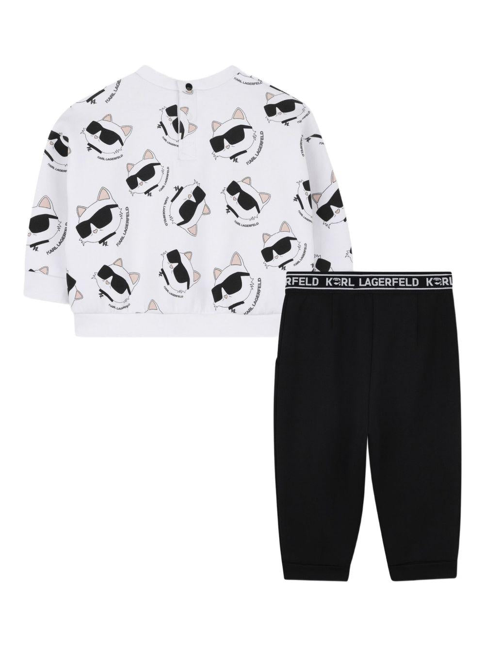 Completo nero/bianco per neonato Z30656 N50 Karl Lagerfeld Kids 