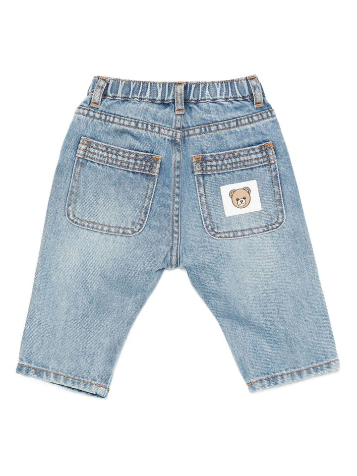Jeans blu per neonato MUP05HL0E36 40059 Moschino Kids 
