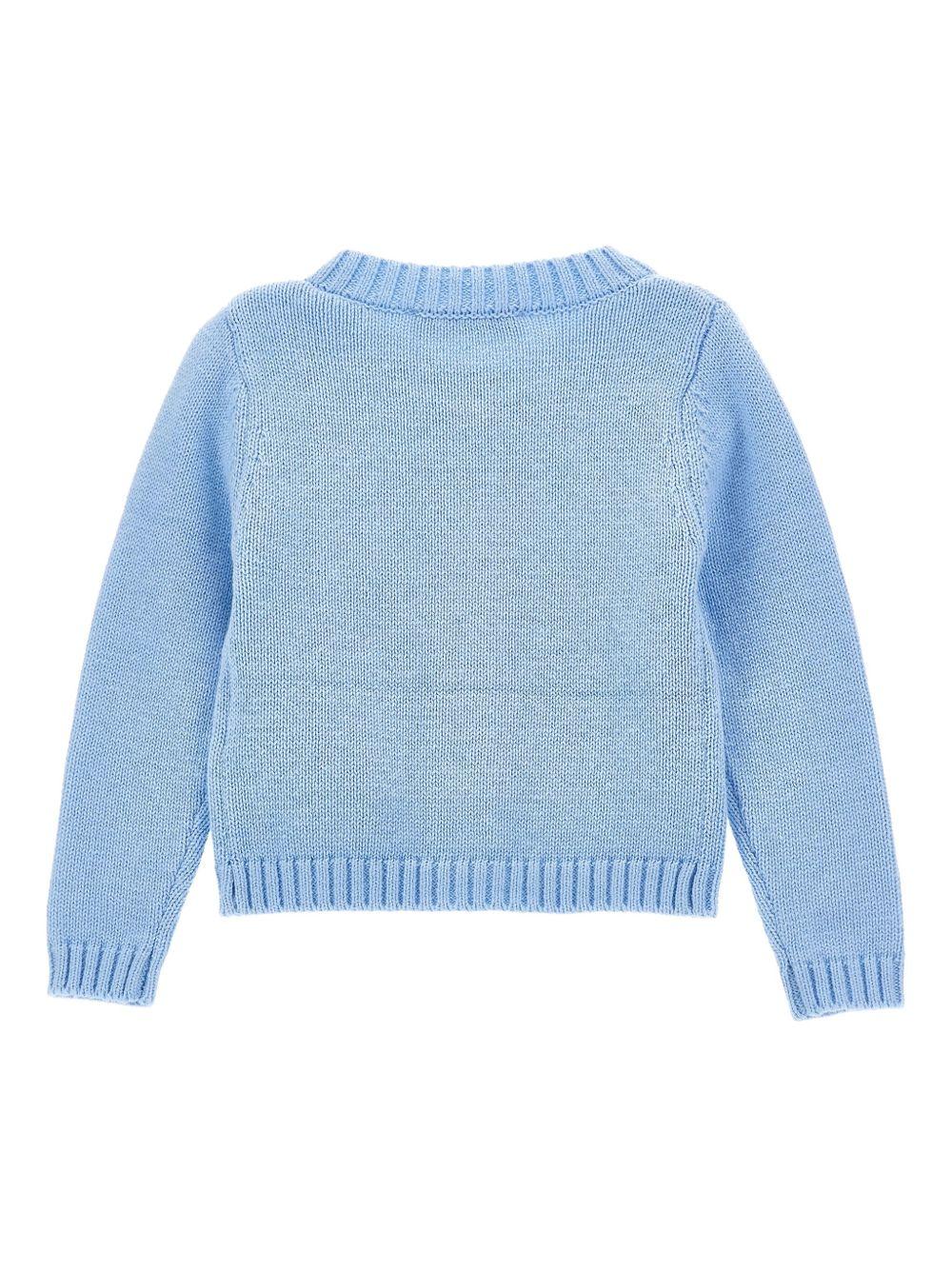 Cardigan blu per neonata 37F8006060 5801 Monnalisa Kids 