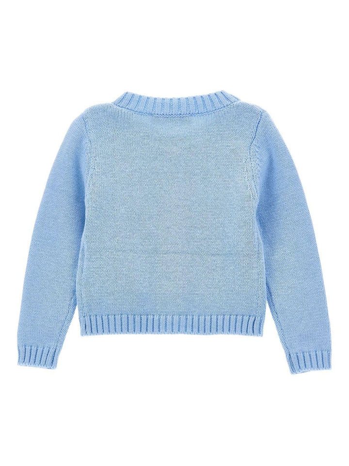 Cardigan blu per neonata 37F8006060 5801 Monnalisa Kids 