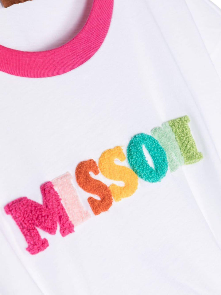 White t-shirt for girls with logo