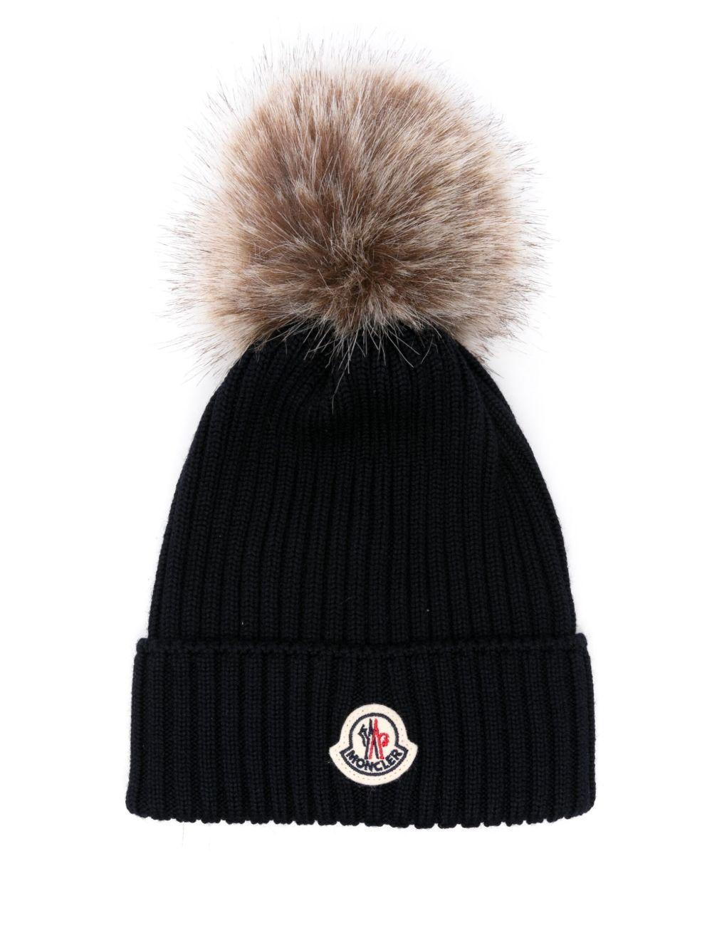 Cappello blu notte per bambino 9543B00011A9327 742 Moncler Kids 