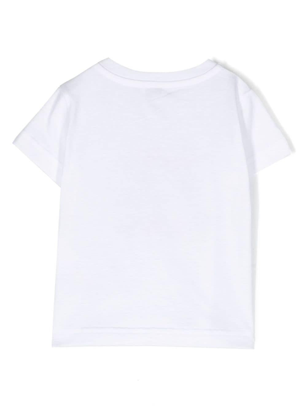 White t-shirt for newborns with print