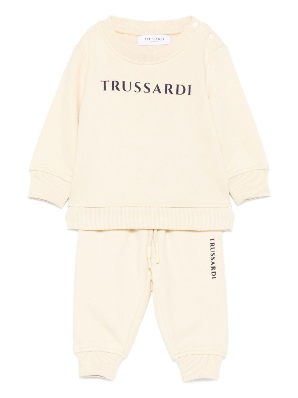 Completo beige chiaro per neonato TIA25015CF BRO Trussardi Kids 