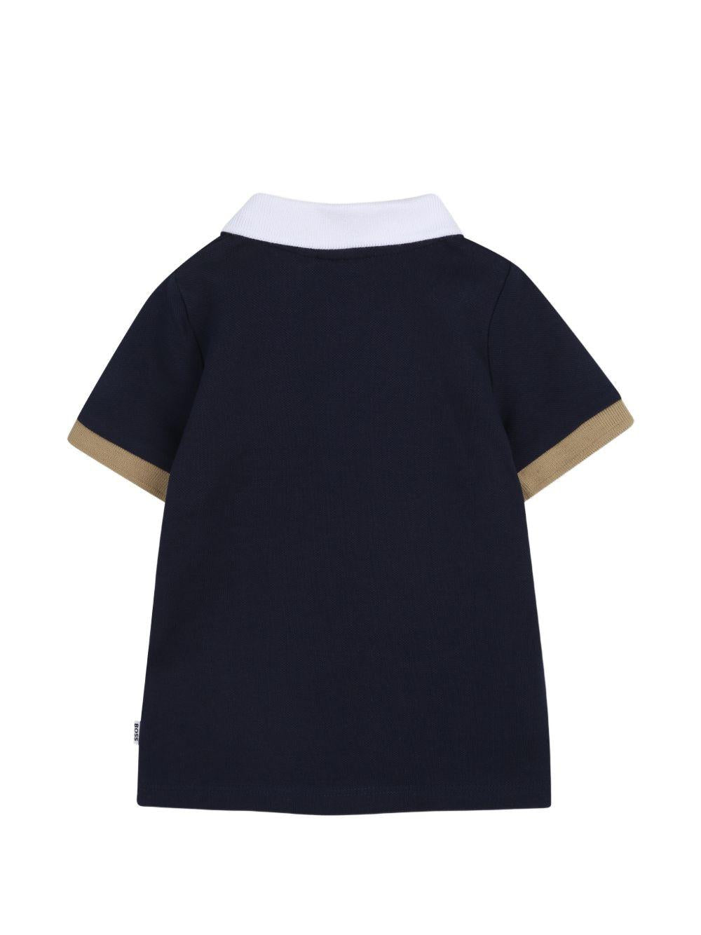 Polo blu navy per neonato J52878 849 Boss Kids 