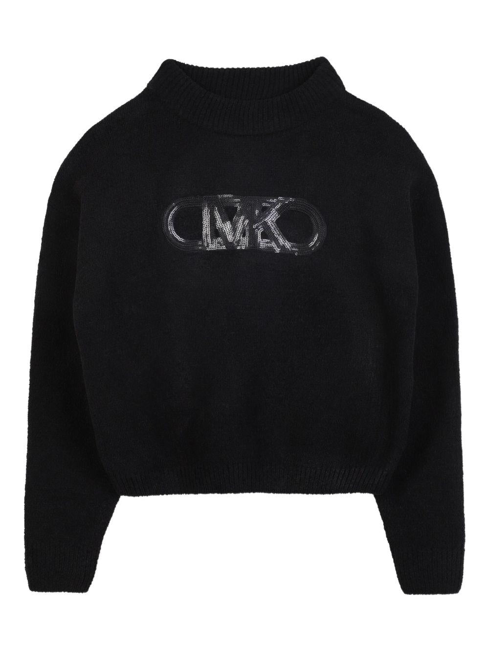 Maglione nero per bambina R30460 09B Michael Kors Kids 